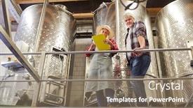  Presentation with controls - Amazing theme having winemaker-team-with-checklist-controls backdrop and a coral colored foreground