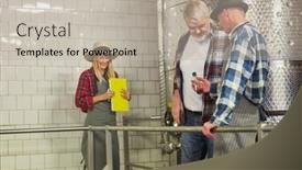  Presentation with cellar - Amazing theme having winemakers-and-cellar-masters-discuss backdrop and a mint green colored foreground