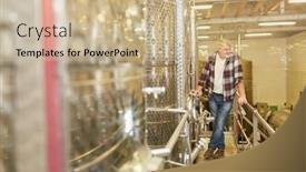  Presentation with bottling wine - Colorful theme enhanced with winemakers-or-wine-masters-monitor backdrop and a coral colored foreground