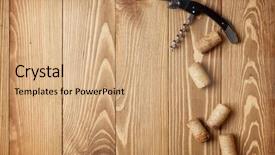  Presentation with corkscrew - Amazing slide set having wineries - corkscrew and wine corks backdrop and a coral colored foreground