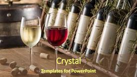  Presentation with bottles - Beautiful slides featuring wine bottles on the wooden backdrop and a tawny brown colored foreground