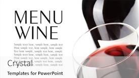  Presentation with project - Beautiful slides featuring winery-menu-project-close-up backdrop and a white colored foreground