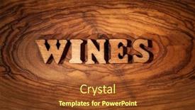  Presentation with wood - Presentation enhanced with wines-single-word-on-wood background and a tawny brown colored foreground