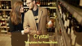  Presentation with liquor - Slide deck having wines spirits - couple choosing alcohol background and a tawny brown colored foreground