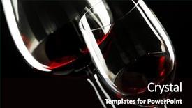  Presentation with black and red - PPT layouts having wines spirits - red wine glass silhouette black background and a black colored foreground