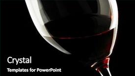  Presentation with abstract black and red - Colorful presentation theme enhanced with wines spirits - red wine glass silhouette black backdrop and a  colored foreground