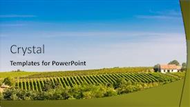 Presentation with near furnace creek in death - Presentation consisting of wineyard-near-villany-in-hungary background and a light blue colored foreground