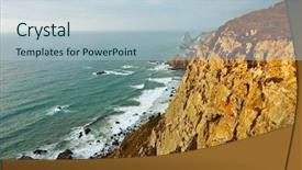  Presentation with cliff - Presentation consisting of  background and a  colored foreground