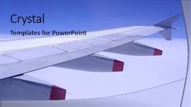  Presentation with sky - Audience pleasing presentation design consisting of wing flying in the sky backdrop and a light blue colored foreground