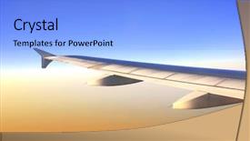  Presentation with aircraft history - Presentation having wing of aircraft in beautiful background and a  colored foreground