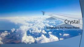  Presentation with aircraft - Slides enhanced with wing of an aircraft background and a light blue colored foreground