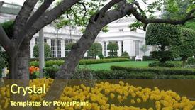  Presentation with michelle obama white house - Slide deck featuring wing of the white house background and a tawny brown colored foreground