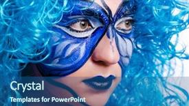  Presentation with woman in pain - Audience pleasing theme consisting of wing up people - face paint of woman backdrop and a  colored foreground