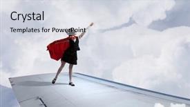  Presentation with super hero - Amazing presentation theme having wing up people - little super hero mixed media backdrop and a  colored foreground