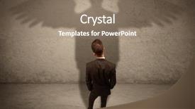  Presentation with giving - Amazing presentation theme having wing up people - successful businessman holding a briefcase backdrop and a coral colored foreground