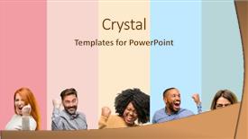  Presentation with cool - Presentation featuring winner - cool group of people woman background and a lemonade colored foreground