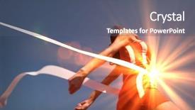  Presentation with finish line - Colorful presentation design enhanced with winner - low angle view of young backdrop and a gray colored foreground