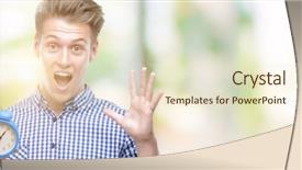  Presentation with hands holding - Slides with winner expression celebrating victory screaming background and a soft green colored foreground