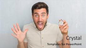  Presentation with young grey maine coon cat - Presentation having winner expression celebrating victory screaming background and a soft green colored foreground