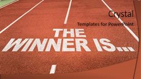  Presentation with prize - Cool new presentation theme with winner is written on running backdrop and a red colored foreground
