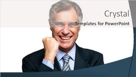  Presentation with achieving goals - Presentation theme enhanced with winner-manager-achieving-his-goals background and a lemonade colored foreground