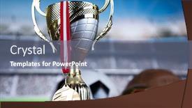  Presentation with winning - PPT layouts consisting of winner-podium-sports-symbols-winning background and a ocean colored foreground