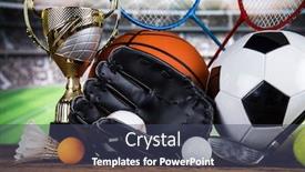  Presentation with winning - PPT theme enhanced with winner-podium-sports-symbols-winning background and a ocean colored foreground