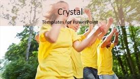  Presentation with teambuilding - Presentation theme enhanced with winner team at the teambuilding background and a coral colored foreground