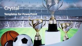  Presentation with sport award - Amazing theme having winners award on white podium backdrop and a  colored foreground