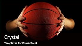  Presentation with basketball - Amazing presentation theme having winners circle - basketball player holding ball backdrop and a black colored foreground