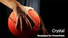  Presentation with basketball - Slides enhanced with winners circle - basketball player holding ball background and a black colored foreground