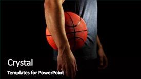  Presentation with basketball - Cool new slides with winners circle - basketball player holding ball backdrop and a black colored foreground