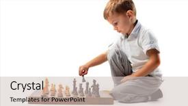  Presentation with children playing - Colorful presentation enhanced with winning children - child playing chess backdrop and a soft green colored foreground