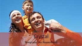  Presentation with win - Theme enhanced with winning children - laughing family being excited background and a red colored foreground