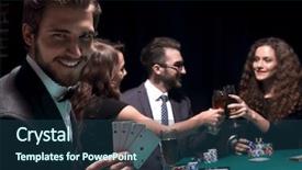  Presentation with win - Slide deck having winning combination of card background and a ocean colored foreground