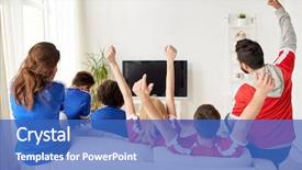  Presentation with victory sport - Audience pleasing presentation consisting of winning family - friendship leisure sport people backdrop and a teal colored foreground