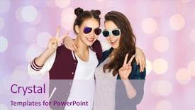  Presentation with happy holidays - Slide deck with winning family - people friendship fashion summer background and a sky blue colored foreground