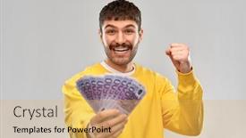  Presentation with winning - Beautiful slide deck featuring winning-finance-and-people-concept backdrop and a yellow colored foreground