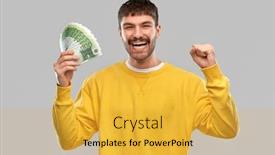  Presentation with winning - Beautiful slide set featuring winning-finance-and-people-concept backdrop and a yellow colored foreground