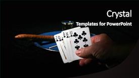  Presentation with tequila - Presentation theme featuring winning hand of poker background and a black colored foreground