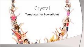  Presentation with team achievement - Presentation theme having winning-idea-team-achievement background and a white colored foreground