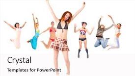  Presentation with team achievement - PPT theme enhanced with winning idea team achievement background and a sky blue colored foreground