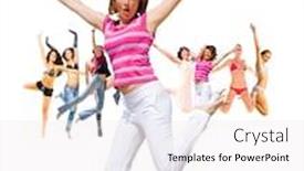  Presentation with victory team - Beautiful PPT layouts featuring winning idea team victory backdrop and a white colored foreground