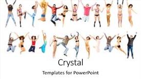  Presentation with winning - Audience pleasing slides consisting of winning idea united colleagues backdrop and a white colored foreground