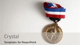  Presentation with winning - Cool new slides with winning-medal-on-the-white backdrop and a light gray colored foreground