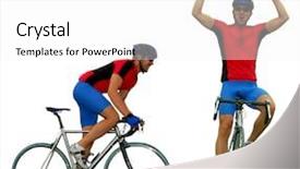  Presentation with road to excellence - Presentation having winning mind - road cycler isolated background and a white colored foreground