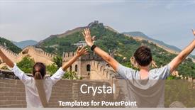  Presentation with china travel - PPT layouts having winning of joy in asia background and a coral colored foreground