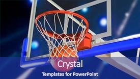  Presentation with winning canada - PPT theme with winning points at a basketball background and a navy blue colored foreground