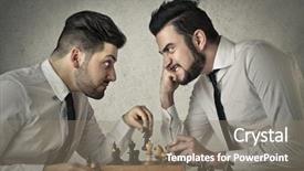  Presentation with chess - Theme enhanced with playing chess background and a gray colored foreground