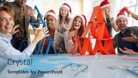  Presentation with winning - Audience pleasing PPT theme consisting of winning-team-in-game backdrop and a light blue colored foreground